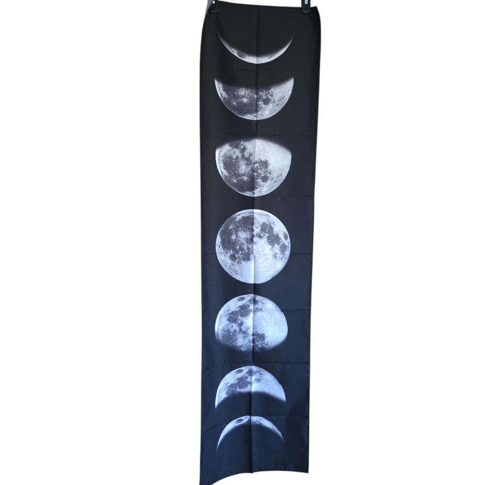 Moon Phase Black Wall Hanging